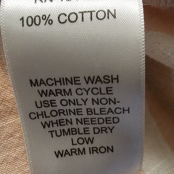 Dash. Women's Pink and White Striped Tie Front Shirt. Size XL. Cotton. - Picture 5 of 5